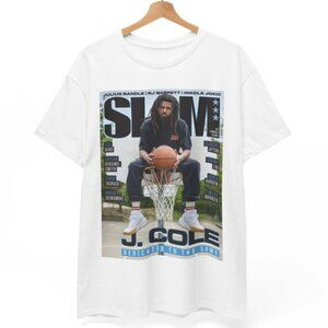 Slam J-Cole Poster Graphic Unisex T-Shirt, Julius Randle, RJ Barret, Nikola Joki